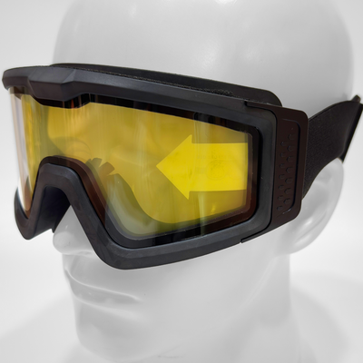 Nuprol Battle Visor Dual Lens Protective Airsoft Eyewear (Black-Clear)