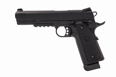 Raven Hi-Capa R14 GBB Pistol with Rails in Black