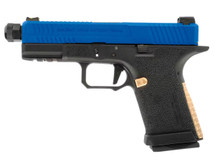 EMG / Salient Arms BLU Standard GBB Pistol with Gold Trim in Blue