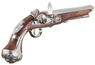 HFC 18th Century George Washington Gas 6mm Flintlock Pistol in Wood & Chrome