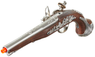HFC 18th Century George Washington Gas 6mm Flintlock Pistol in Wood & Chrome