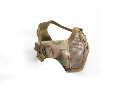 ASG - Strike Systems Metal Mesh Lower Face Mask with Cheek Pads in Multi Camo