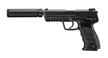 Tokyo Marui TM45 Tactical GBB Airsoft Pistol with Silencer in Black