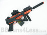 Double Eagle M82 electric bb gun Rifle with folding Stock in Orange/Black