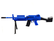 ****BROKEN**** Golden Hawk 2001 M249 Spring Rifle with bipod in blue