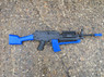 golden hawk 2001 Spring Sniper Rifle with bipod in blue/black