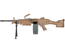A&K M249 MKII Airsoft gun in Desert Tan