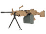 A&K M249 MKII Airsoft gun in Desert Tan
