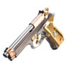 WE M92F Calico Jack Gas Blowback Pistol in Chrome & Gold