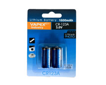 Vapex CR123A/DL123A/ CR123 Lithium Battery