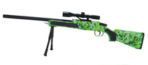 Cyma ZM51 bolt action sniper rifle inc scope & bipod in Green Camo