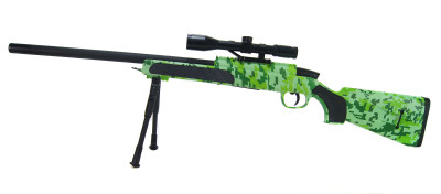 Cyma ZM51 bolt action sniper rifle inc scope & bipod in Green Camo