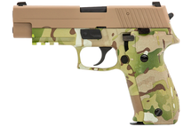 Raven R226 HYDRO GBB Airsoft pistol with Rail in Camo/Tan (RGP-04-20)
