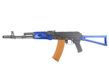 double Bell AKS-74N AEG Rifle Folding Stock in Real Wood & Metal in Blue