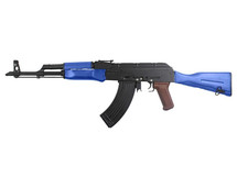 Double Bell AK47 AEG Rifle in Real Wood & Metal Finish in Blue