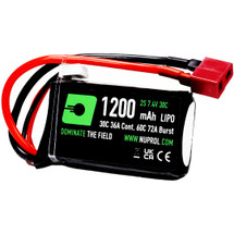 Nuprol LiPo Micro PEQ Battery 1200mAh 7.4v 30c Deans Connector (8131)