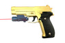 Galaxy G26A P226 Metal Pistol inc Laser Sight & Silencer in Gold