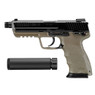 Tokyo Marui 45 Tactical GBB Airsoft Pistol With Silencer in Dark Earth