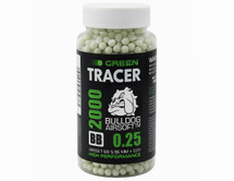 Bulldog Tracer BB Pellets 2000 X 0.25G Bottle In Green