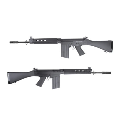 King Arms FAL Ver.3 AEG Airsoft Rifle in Black (Full‑Length) 