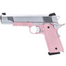 Raven M1911 MEU GBB Pistol with Rail in Pink & Silver Raven M1911 MEU GBB Pistol with Rail in Pink & Silver