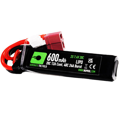 LiPo 600mAh PDW Battery 7.4v-20C - Deans
