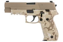 Raven R226 Gas Blowback pistol with Rail in Digital Camo & Brown