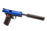 Vorsk VX-9 Agency GBB Pistol in Blue With Silencer