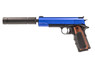 Vorsk VX-9 Agency GBB Pistol in Blue With Silencer