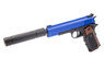 Vorsk VX-9 Agency GBB Pistol in Blue With Silencer