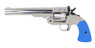 ASG Schofield 6" Airsoft Revolver in Silver with Blue Grip (19795)