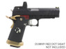 Armorer Works Custom Hi-Capa GBBP with RMR Plate (Full Black Slide - Black Frame - Gold Barrel - AW-HX2601)