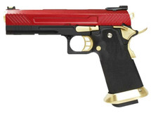 Armorer Works Custom Hi-Capa GBB Pistol Red Slide Gold Barrel (AW-HX1104)