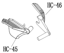 Raven Hi-Capa pistol Safety Levers in Gold