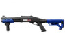 Golden Eagle M870 M-Lok Tri-Shot Gas Pump Action Airsoft Shotgun in Blue