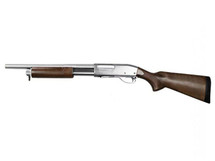 S&T ST870 Police Spring Full Metal Shotgun in Silver with Real Wood (STSPG07SVS)