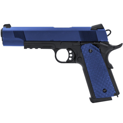 Nuprol Raven 1911/MEU-R GBB Airsoft Pistol in Blue & Black