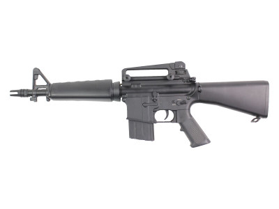 Double Bell M16 Stubby CQB AEG Airsoft Rifle in Full Metal in black