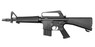 Double Bell M16 Stubby CQB AEG Airsoft Rifle in Full Metal in black