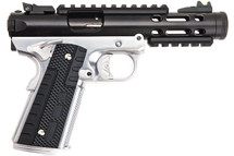 WE Tech GALAXY 1911 Series GBB Pistol in Silver & Black (WE-GX02A-BKSV)