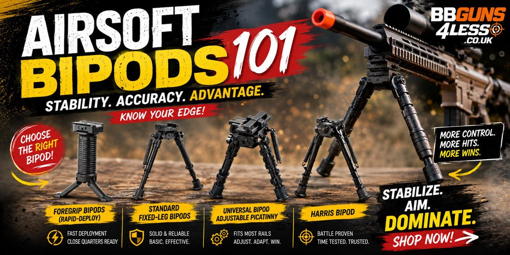 airsoft bipods for rifles buying guide 101