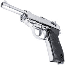 WE Tech P38 Gas Blowback Airsoft Pistol in Silver