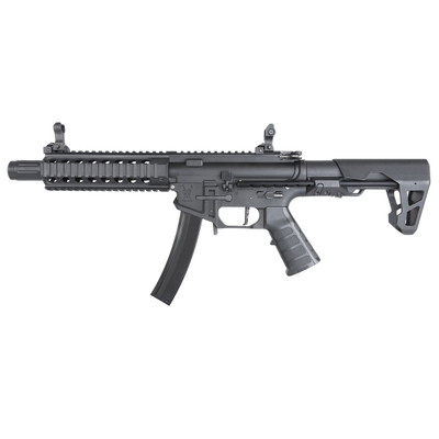 King Arms PDW 9mm SBR Long Airsoft AEG Rifle Black (KAAG231BK)
