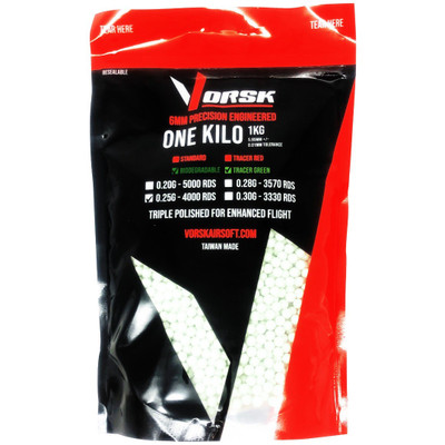 Vorsk Precision Airsoft Bio Tracer BB Pellets 0.25g - 1KG bag