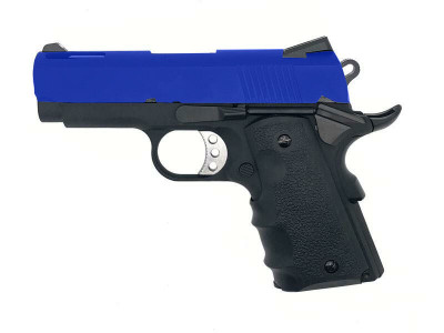 Armorer Works Custom V10 1911 Compact GBB Pistol in Blue (AW-NE1002)
