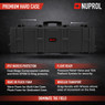 Nuprol Large Premium Rifle Case Velcro Patch with Wave Foam in Black