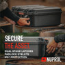Nuprol Large Premium Rifle Case Velcro Patch with Wave Foam in Black