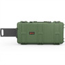 Nuprol Medium Premium Rifle Case with P&P Foam in Green, closed with pull handle extended on a white background
