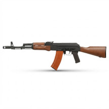 S&T Armament AK-74N AEG Sports Line Rifle with Full Mock Wood Stock shown from the right side profile.