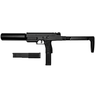 Right profile of the VORSK VMP-1X SMG Gas BlowBack Semi Auto Only SMG in Black/Red with a detached magazine. Right profile of the VORSK VMP-1X SMG Gas BlowBack Semi Auto Only SMG in Black/Red with a detached magazine.